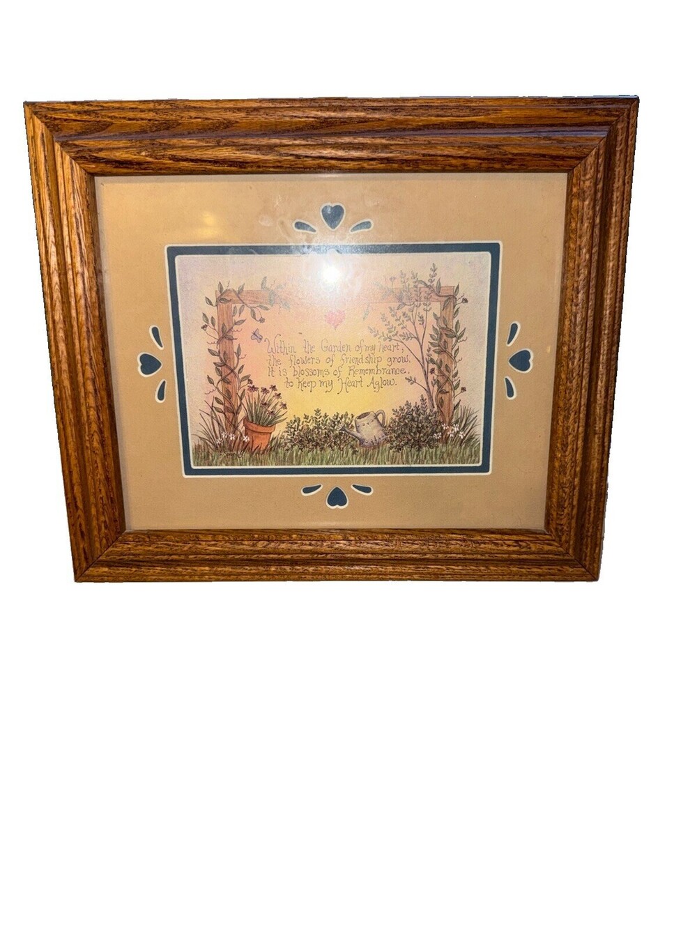 Folk Art Framed Print; grandmacore art, cottagecore wall decor